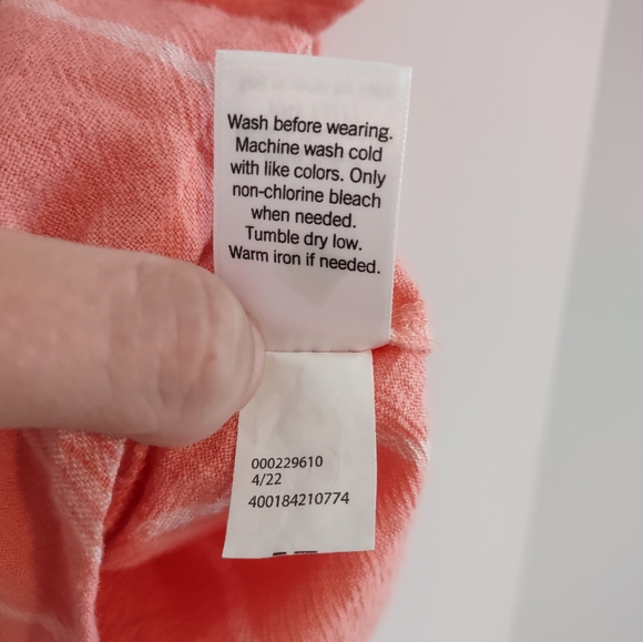 Sonoma Women's Plus Cotton Striped Boxy Flutter Shoulder Top NWT - Picture 10 of 13